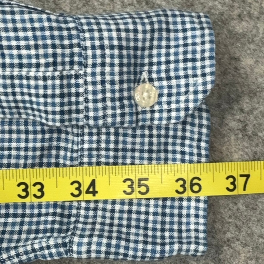 Vineyard Vines Tattersall 100% Linen Shirt Mens XXL Blue Gingham Long Sleeve - Picture 10 of 10
